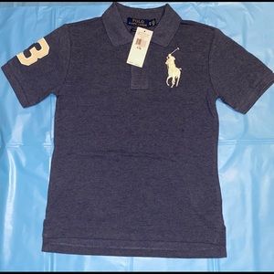 Blue Gray Boys Polo Shirt